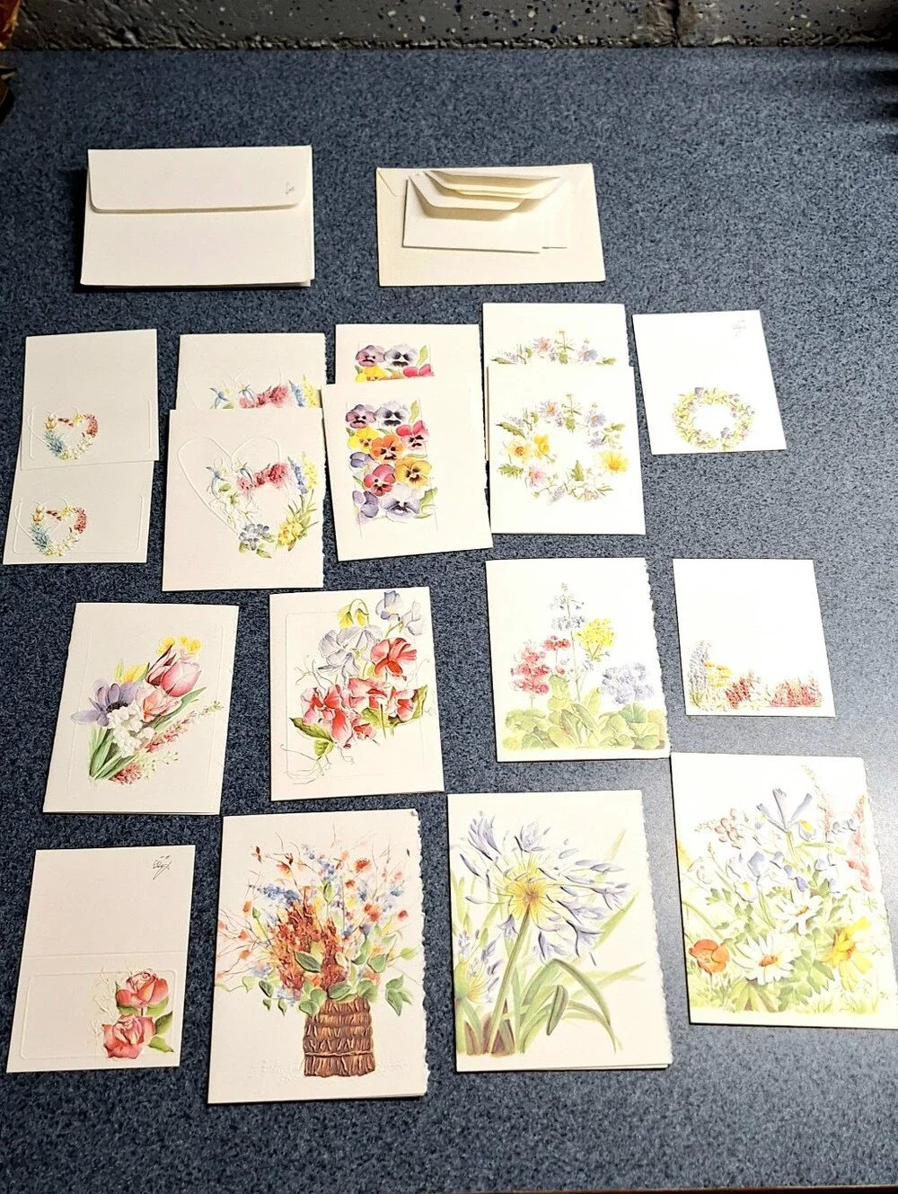 Rozy Brandwayn Springfield, Or Vintage Limited Edition Signed 3D Floral Card Set